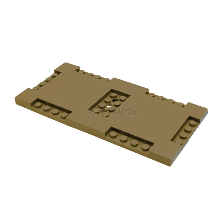 Offering endless possibilities LEGOLEGO Brick, Modified 8 x 16 x 2/3 with 1 x 4 and 2 x 4 Indentations, Dark Tan [71772]
