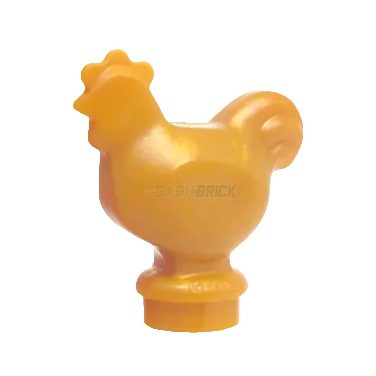 Captivating and enchanting LEGO worldsLEGO Chicken, Pearl Gold - Minifigure Animal [95342]