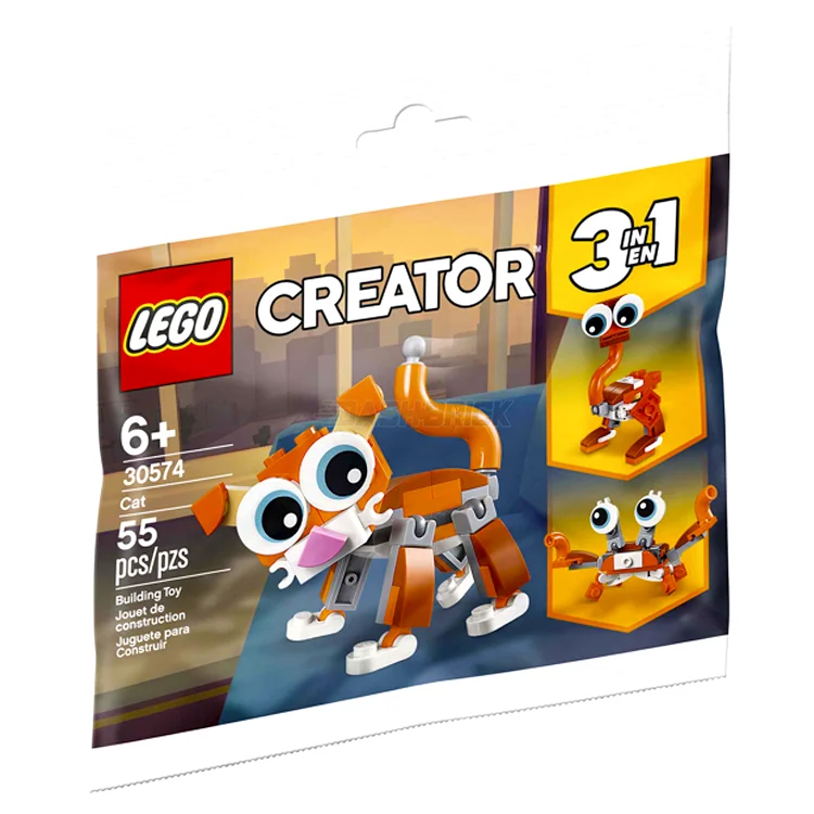 Promoting environmental awareness LEGOLEGO Creator 3 in 1 - Cat/Ostrich/Crab Polybag [30574] Retired Set