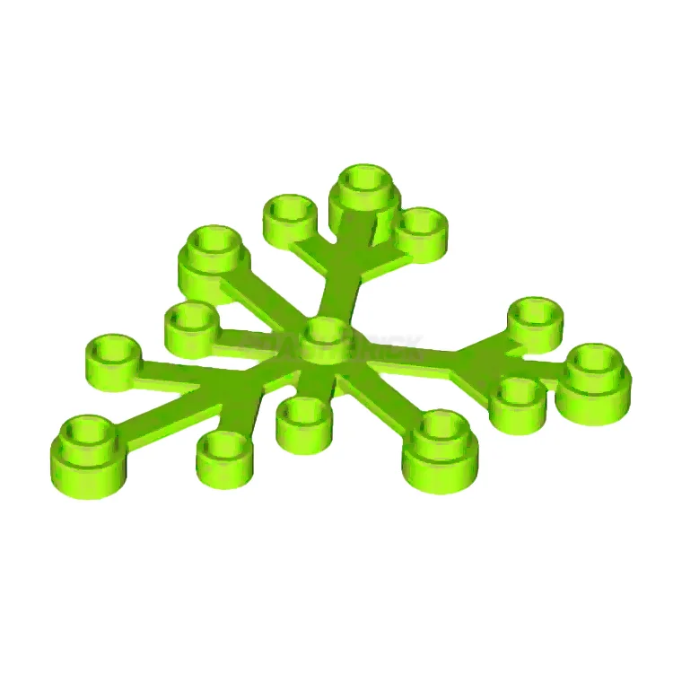 Seamlessly fitting LEGO connectionsLEGO Plant Leaves 6 x 5, Lime Green [2417]