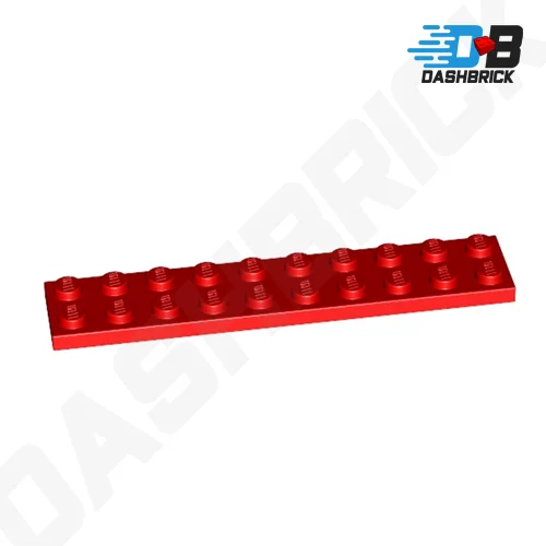Universally loved LEGO toysLEGO Plate 2 x 10, Red [3832] 383221
