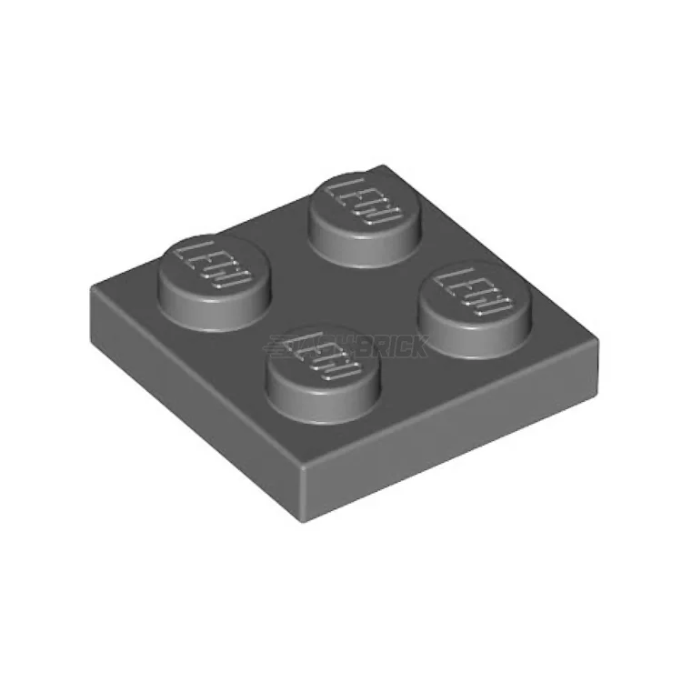 Universally loved LEGO toysLEGO Plate, 2 x 2, Dark Grey [3022] 4211094