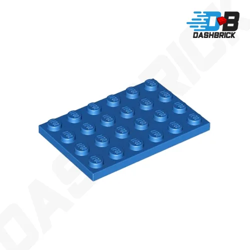 Inspiring architectural interest LEGOLEGO Plate 4 x 6, Blue [3032]