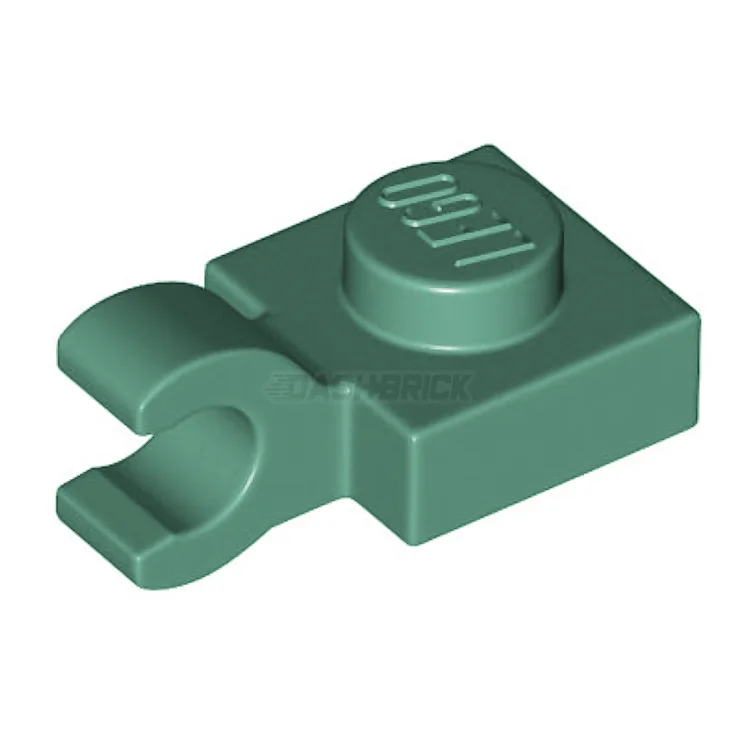 Highly adaptable LEGO creationsLEGO Plate, Modified 1 x 1, Open O Clip (Horizontal Grip), Sand Green [61252] 6360112