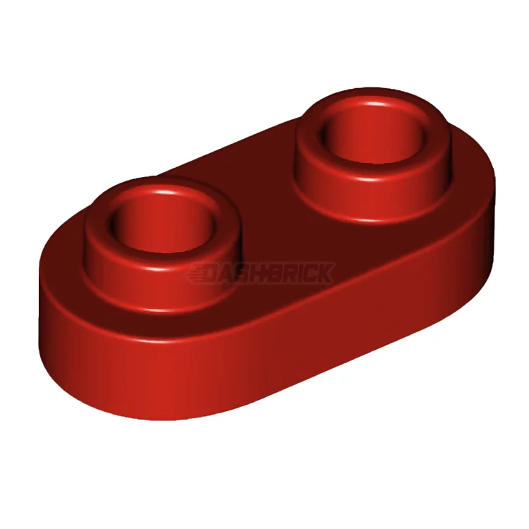 Offering interactive play LEGOLEGO Plate, Modified 1 x 2 Rounded, 2 Open Studs, Red [35480]
