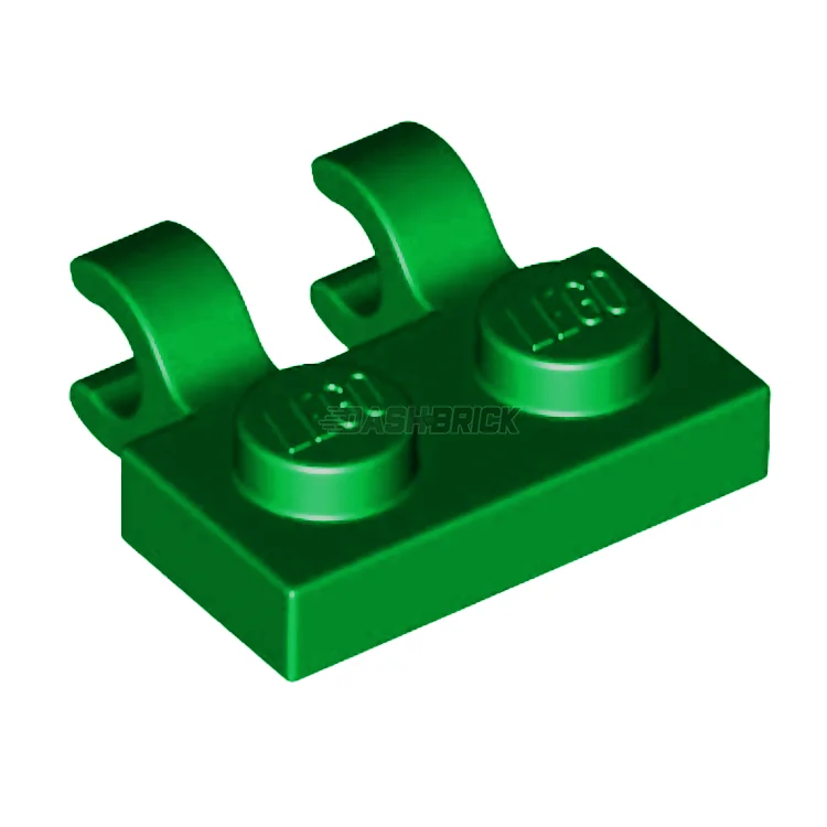 Encouraging exploration and discovery LEGOLEGO Plate, Modified 1 x 2 with 2 Open O Clips (Horizontal Grip), Green [60470b] 6347288