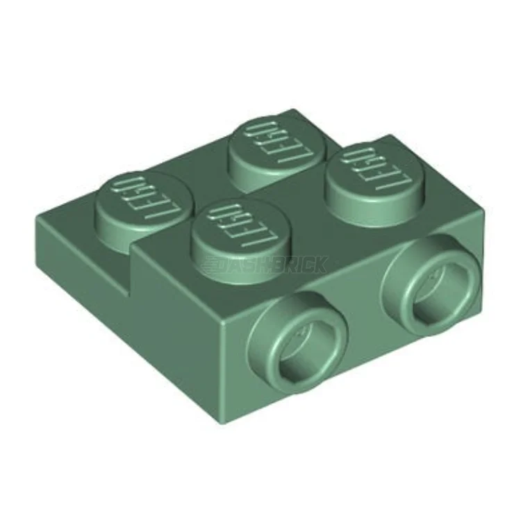 Promoting environmental awareness LEGOLEGO Plate, Modified 2 x 2 x 2/3 with 2 Studs on Side, Sand Green [99206] 6223171