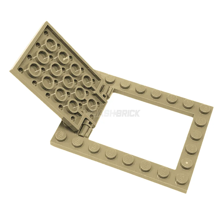 Precisely scaled LEGO miniaturesLEGO Plate, Modified 6 x 8 Trap Door/Hinge, Dark Tan [92107/92099]