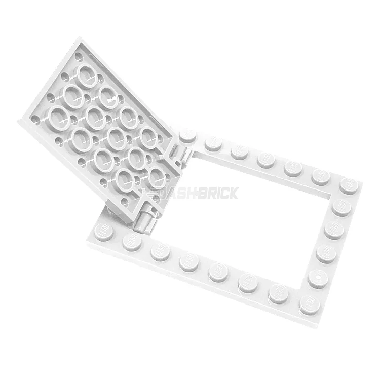 Precisely scaled LEGO miniaturesLEGO Plate, Modified 6 x 8 Trap Door/Hinge, White [92107/92099]