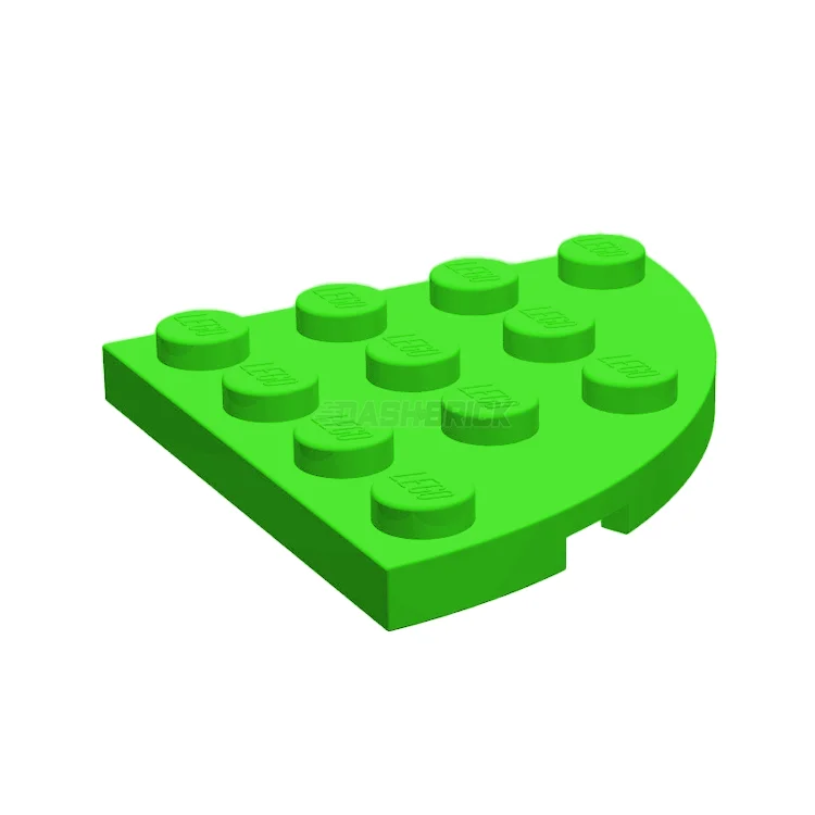 Environmentally friendly LEGO materialsLEGO Plate, Round Corner 4 x 4, Bright Green [30565] 6070506