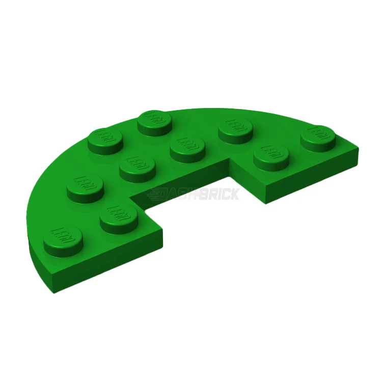 Offering endless joy LEGOLEGO Plate, Round Half 3 x 6 with 1 x 2 Cutout, Green [18646] 6303715