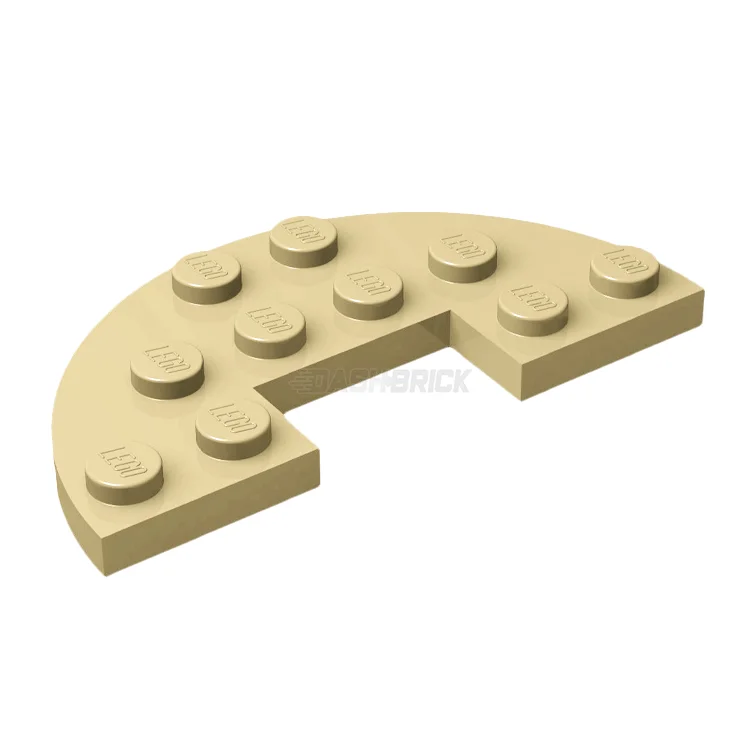 Timeless and classic LEGO toysLEGO Plate, Round Half 3 x 6 with 1 x 2 Cutout, Tan [18646] 6099893