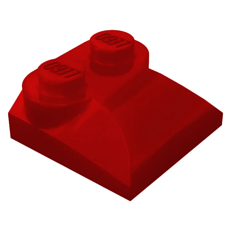 Encouraging resourcefulness LEGOLEGO Slope, Curved 2 x 2 x 2/3 with 2 Studs and Curved Sides, Red [47457] 4220515
