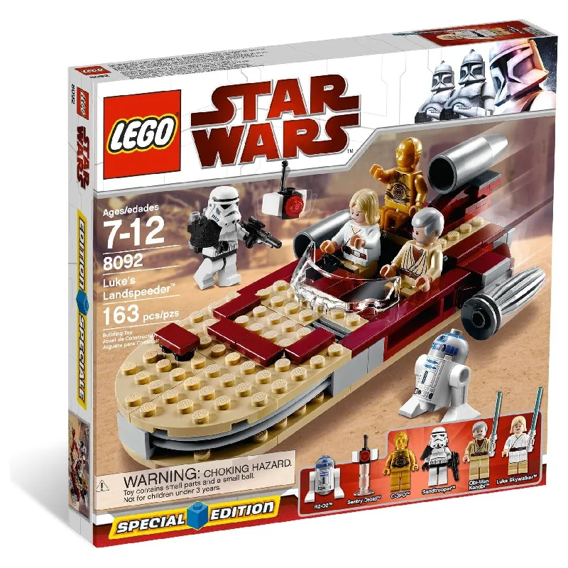 Finely detailed LEGO structuresLEGO Star Wars 8092 Luke's Landspeeder (2011 Version) Finely detailed LEGO structuresLEGO Star Wars 8092 Luke's Landspeeder (2011 Version)
