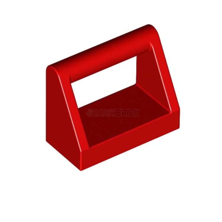 Adorable and charming LEGO charactersLEGO Tile, Modified 1 x 2 with Bar Handle, Red [2432]