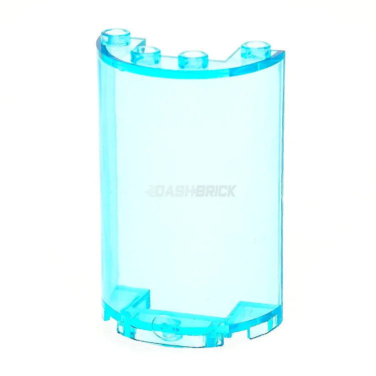 Encouraging hand-eye coordination LEGOLEGO Wall/Curved Panel/Cylinder Half 2 x 4 x 5 with 1 x 2 Cutout, Trans-Light Blue (Window) [85941]