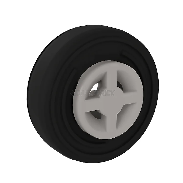 Providing a tactile learning experience LEGOLEGO Wheel 8mm D. x 6mm with Slot, Black Tire 14mm, Light Grey [34337c01] 6194808