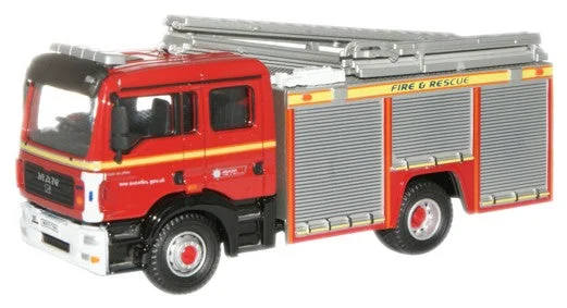 Durable toysOxford Diecast Avon Fire & Rescue MAN Pump Ladder - 1:76 Scale