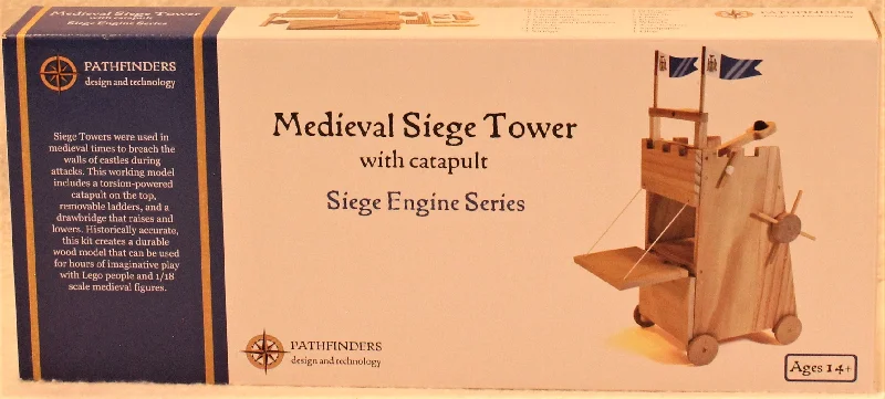 Time-consuming puzzles Medieval Siege Tower w/Catapult