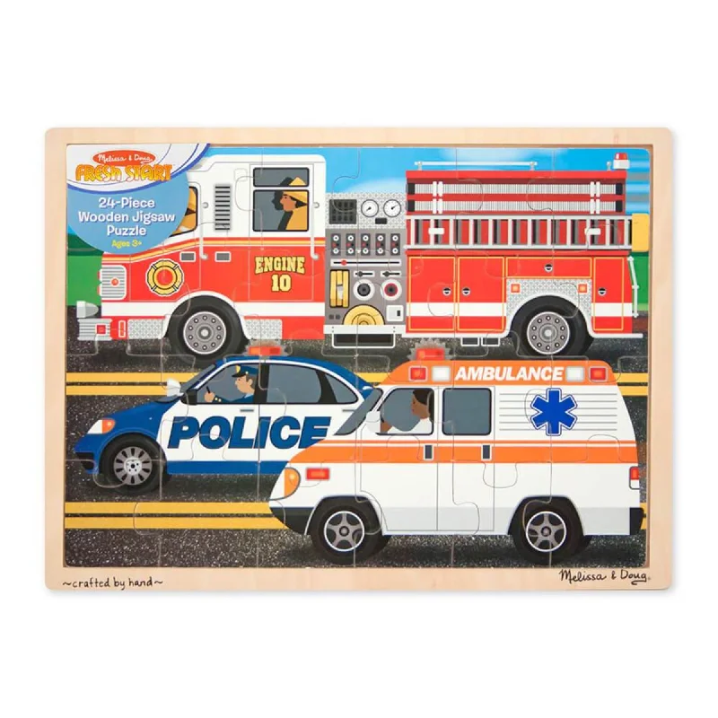 Addictive games Melissa & Doug - 24 Piece Wooden Jigsaw Puzzle To The Rescue