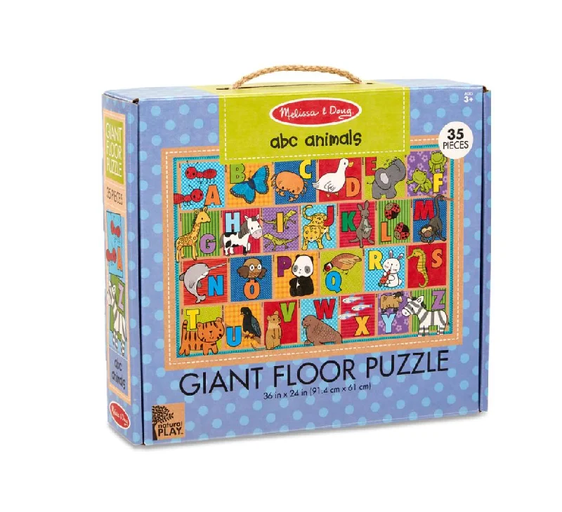 Time-consuming puzzles Melissa & Doug - Natural Play Giant Floor Puzzle Abc Animals