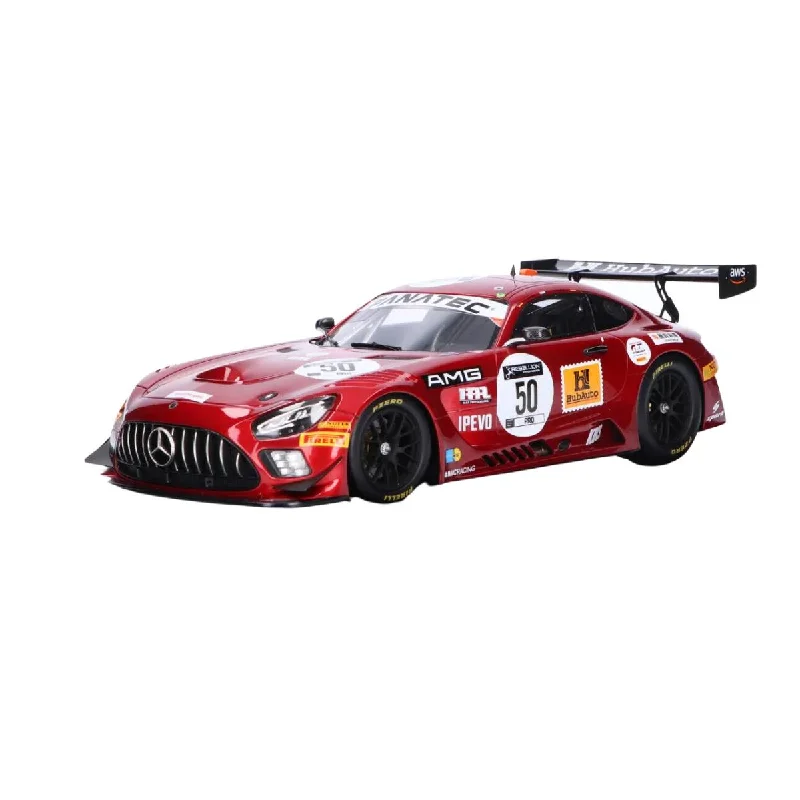 Realistic toy carsMercedes-AMG GT3 No.50 Hub Auto - 24H Spa 2021 - N. Catsburg - M. Buhk - M. Gotz - 1:18 Scale Model Car Realistic toy carsMercedes-AMG GT3 No.50 Hub Auto - 24H Spa 2021 - N. Catsburg - M. Buhk - M. Gotz - 1:18 Scale Model Car
