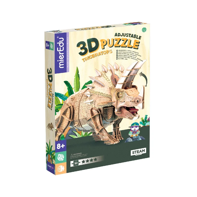 Addictive games MierEdu Adjustable 3D Puzzle Triceratops