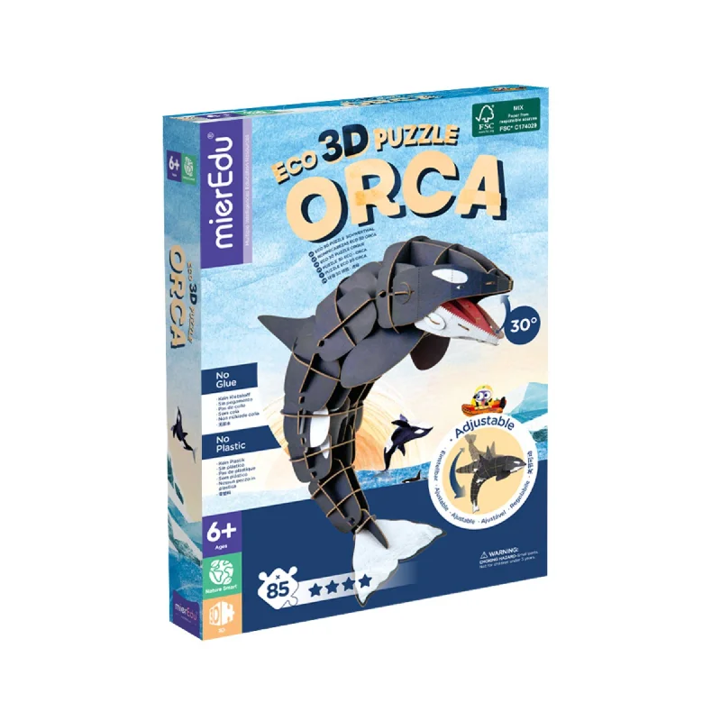 Thought-provoking puzzles MierEdu Eco 3D Puzzle - Orca