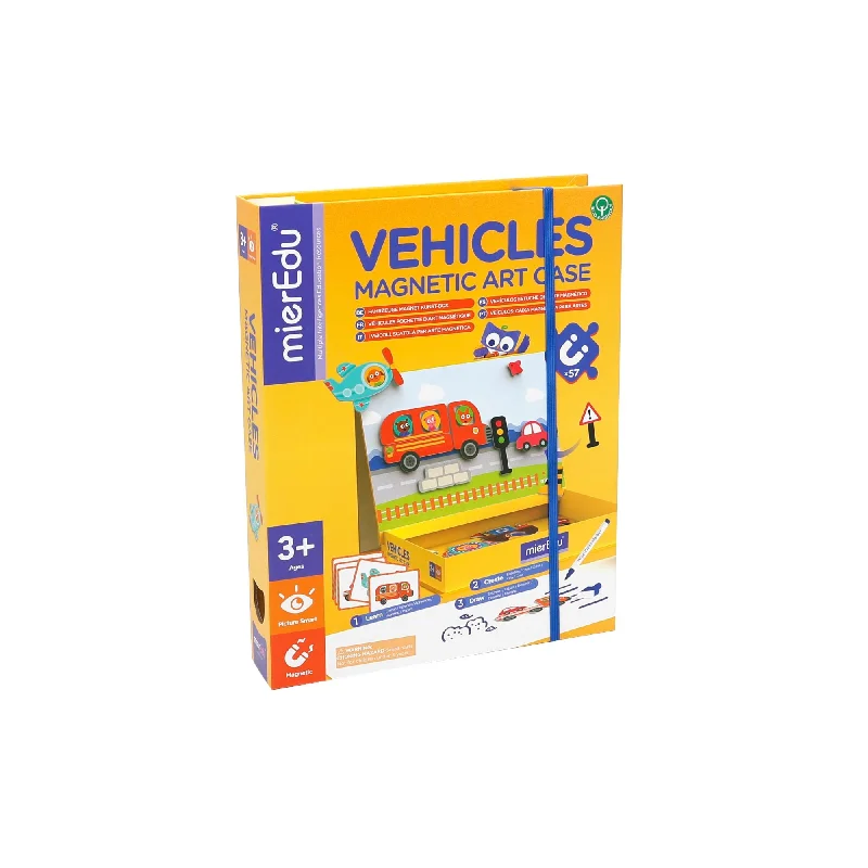 Strategic puzzles MierEdu Magnetic Art Case- Vehicles