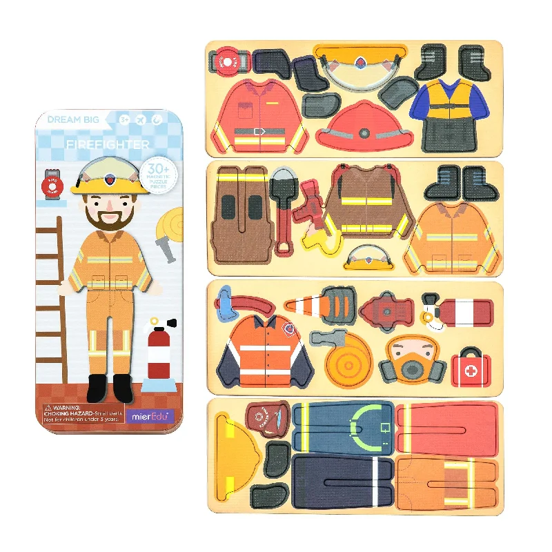 Interactive games MierEdu Magnetic Puzzle Box Firefighter