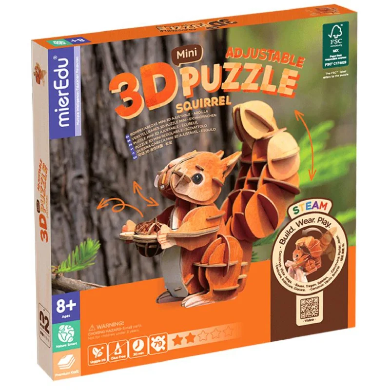 Innovative gamesMierEdu Mini Adjustable 3D Puzzle Squirrel