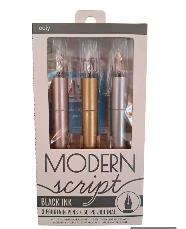 Competitive games Modern Script Black Ink Fountain Pens