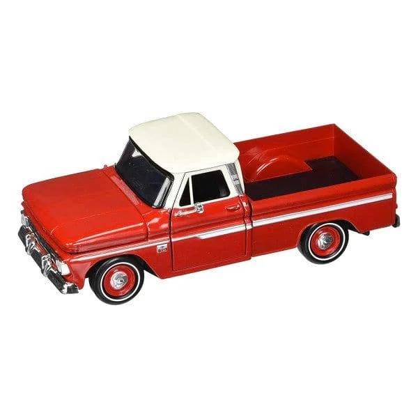 Fun toy carsMOTORMAX 1/24 1966 Chevrolet C10 Fleetside Pickup Red/White