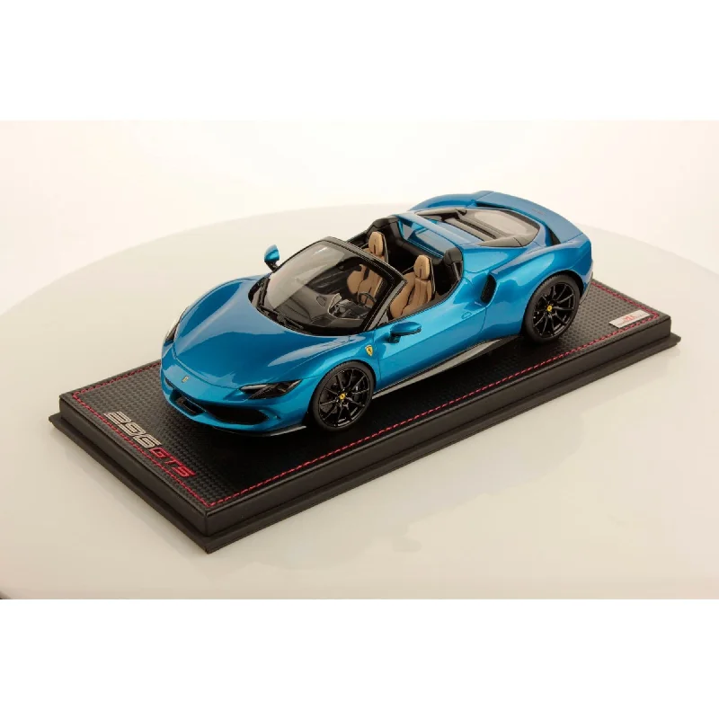 High-quality materials toys MR COLLECTION MODELS 1/18 Ferrari 296 GTS Blu Corsa