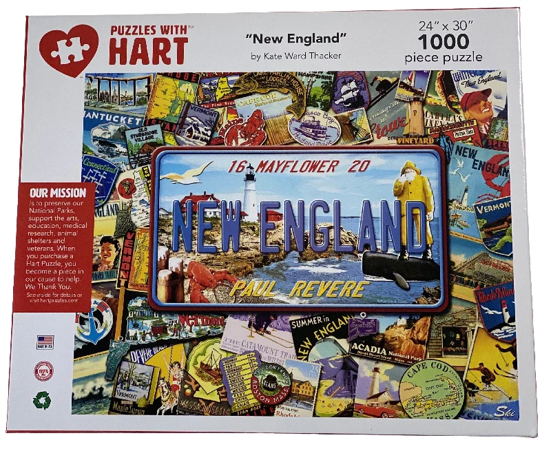 Challenging puzzles New England 1000 Piece Puzzle