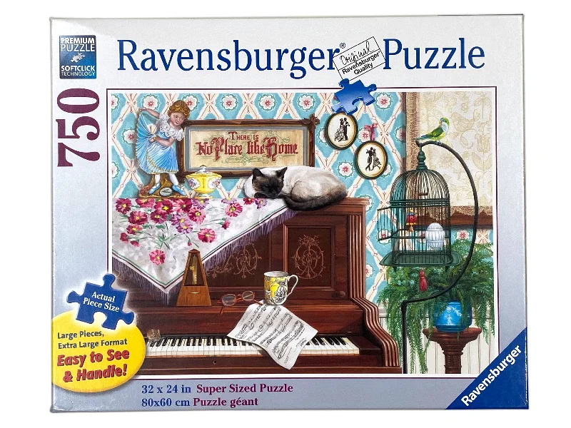 Relaxing games Piano Cat 750 Piece Large Format Puzzle