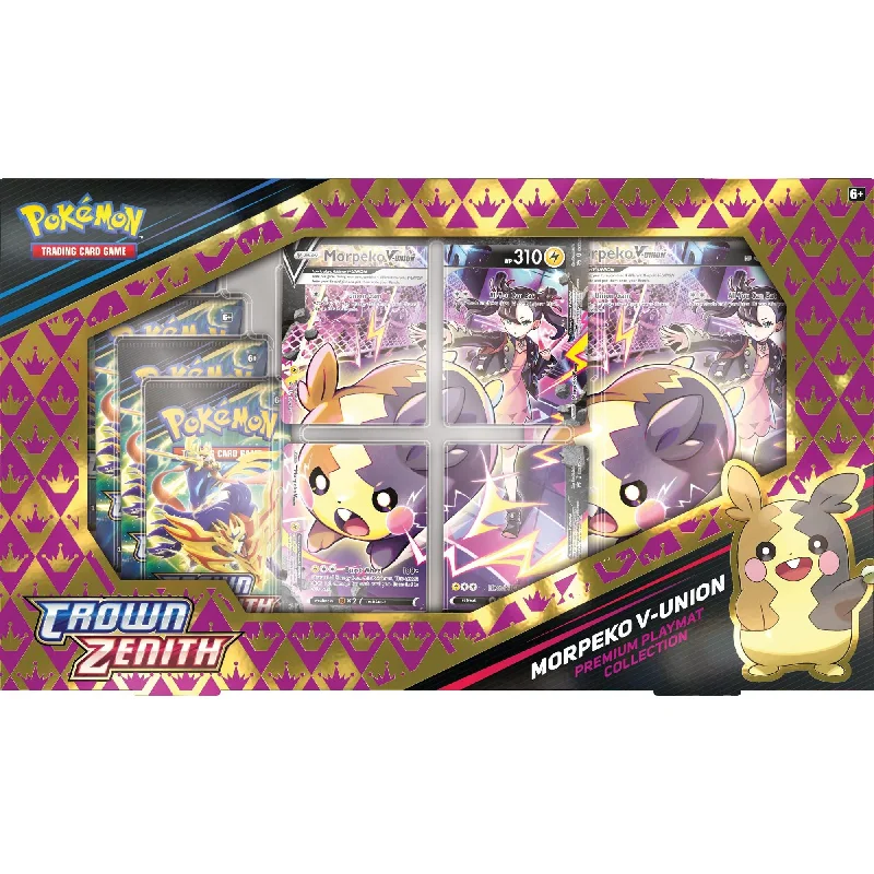 Fast-paced games Pokemon TCG Crown Zenith Morpeko V-Union Premium Playmat Collection