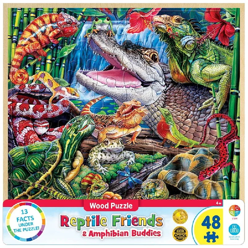 Competitive games Reptile Friends 48 Piece Wooden Puzzles