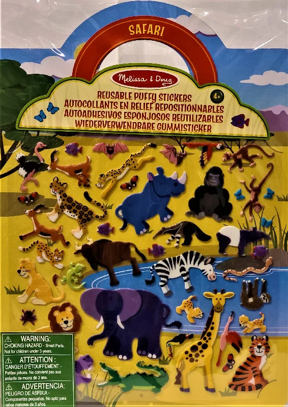 Interactive games Reusable Puffy Stickers - Safari