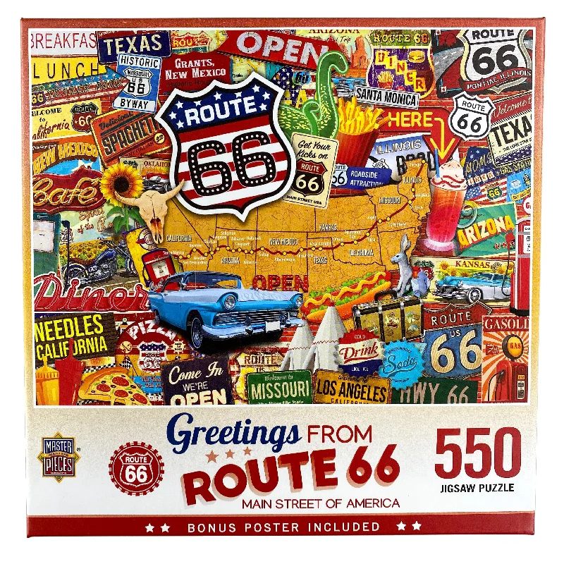 Thought-provoking puzzles Route 66 Main Street America 550 Piece Puzzle