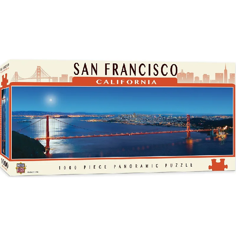Interactive games San Francisco California 1000 Piece Panoramic Puzzle