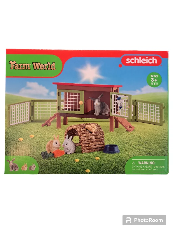 Time-consuming puzzles Schleich Farm World - Rabbit Hutch