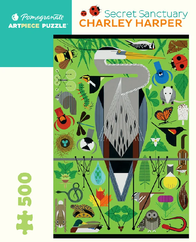 Interactive games Secret Sanctuary - 500 Piece Charley Harper Puzzle