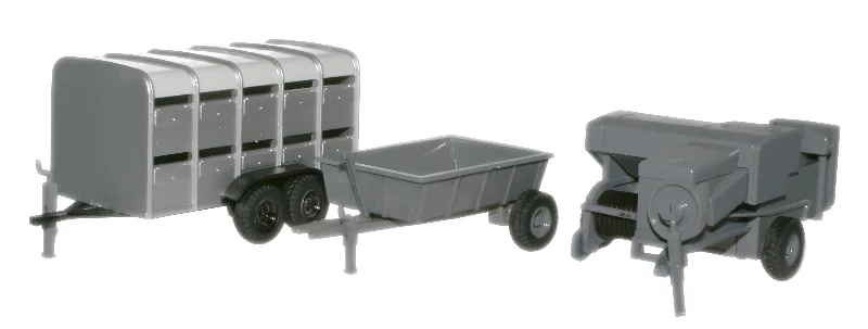 High-quality toy cars Oxford Diecast Baler, Livestock Trailer & Farm Trailer - 1:76 Scale High-quality toy cars Oxford Diecast Baler, Livestock Trailer & Farm Trailer - 1:76 Scale