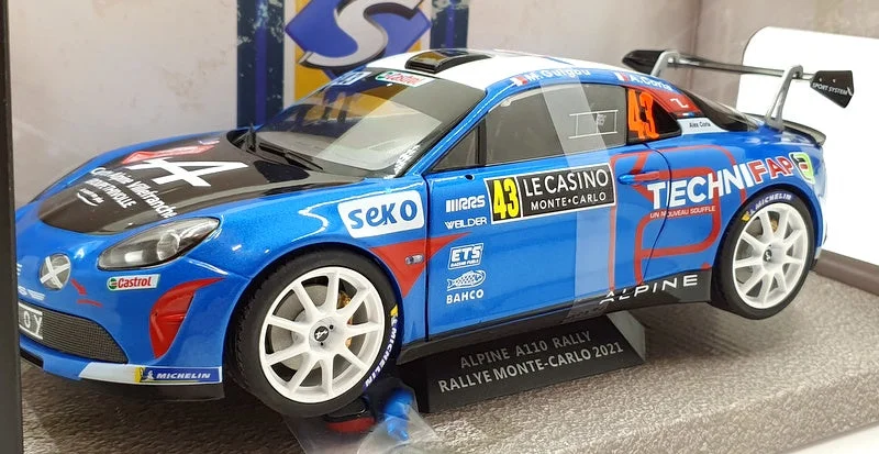 Enthusiastic toysSolido 1/18 Scale Diecast S1801614 - Alpine A110 Rally #43 RMC 2021 Enthusiastic toysSolido 1/18 Scale Diecast S1801614 - Alpine A110 Rally #43 RMC 2021