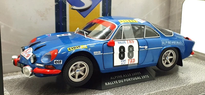Durable toysSolido 1/18 Scale Diecast S1804202 - 1971 Alpine A110 1600S Portugal Nicola/Todt Durable toysSolido 1/18 Scale Diecast S1804202 - 1971 Alpine A110 1600S Portugal Nicola/Todt