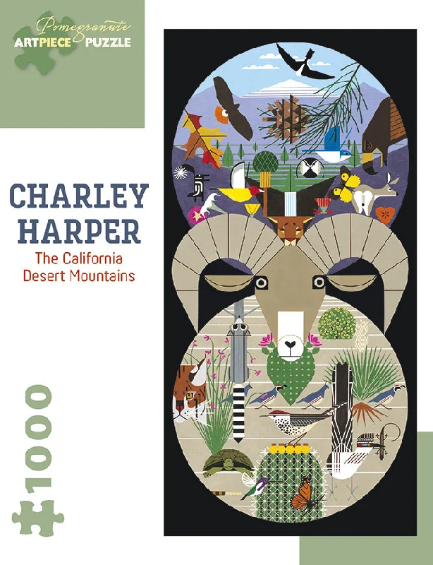 Innovative gamesThe California Desert Mountains - 1000 Piece Charley Harper Puzzle
