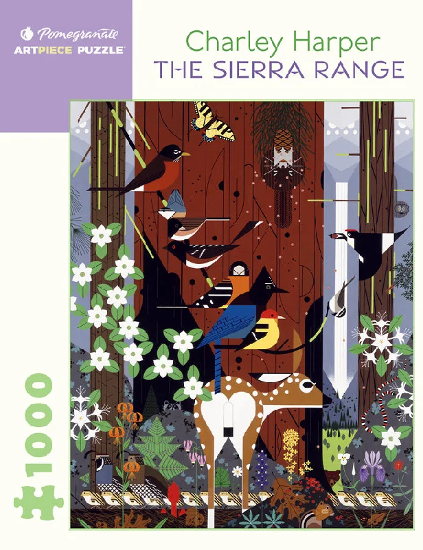 Relaxing games The Sierra Range - 1000 Piece Charley Harper Puzzle