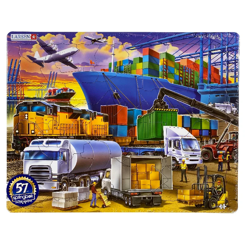 Fun gamesTransportation 37 Piece Larsen Frame Puzzle