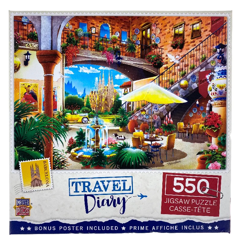 Challenging puzzles Travel Diary Barcelona 550 Piece Puzzle